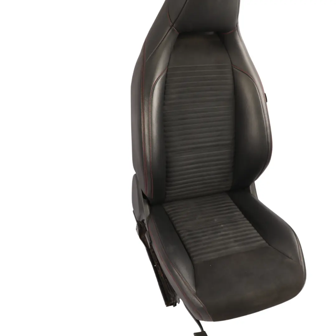 Front Left N/S Microfibre Imitation Leather Black Red Stitch to Mercedes W176 Seat with Part number A1769102147 Mercedes W176 Seat Front Left N/S Microfibre Imitation Leather Black Red Stitch - SKU A1769102147-2 - Part number A1769102147