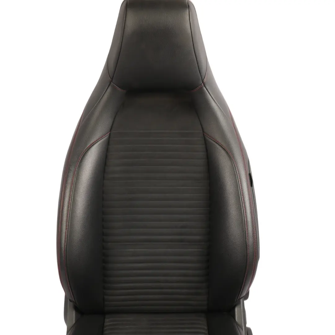 Front Left N/S Microfibre Imitation Leather Black Red Stitch to Mercedes W176 Seat with Part number A1769102147 Mercedes W176 Seat Front Left N/S Microfibre Imitation Leather Black Red Stitch - SKU A1769102147-2 - Part number A1769102147