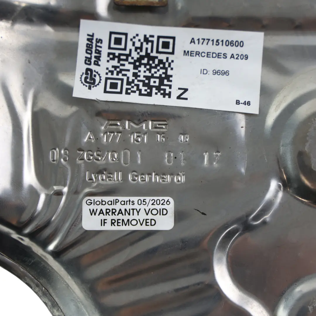 Mercedes C205 Abgasanlage Hitzeschild Isolierung Panel C63 AMG - SKU A1771510600 - Teilenummer A1771510600