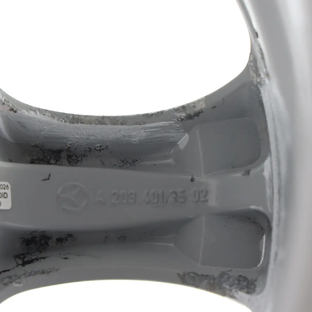 Mercedes W203 Jante alliage argentée 5 branches 17" ET:34 8,5J - SKU A2034013502-1 - Numéro de pièce A2034013502