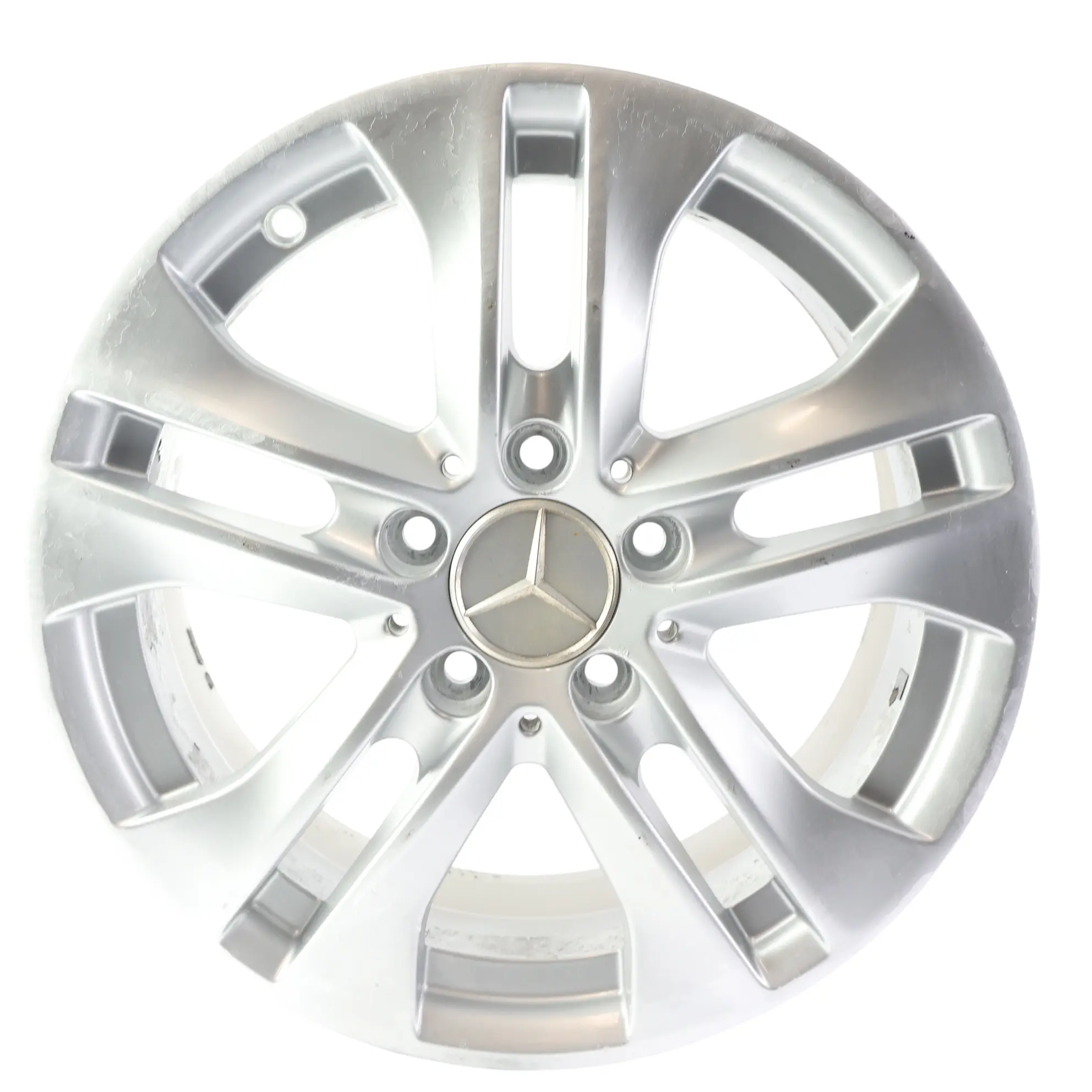 Mercedes W204 Wheel Rim Alloy Silver 16" ET:43 7J 5 Double Spoke A2044017202