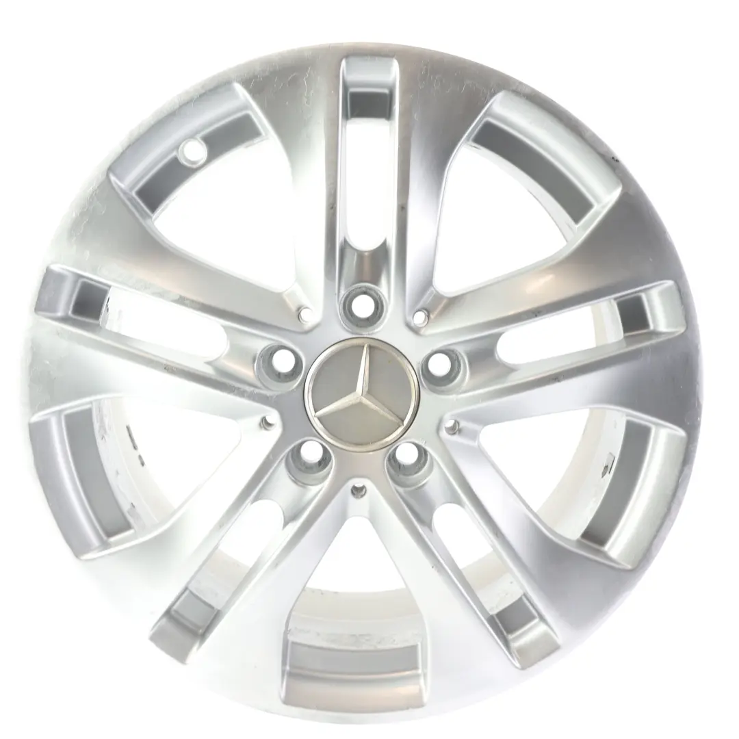 Mercedes W204 Silberne Alufelge 16" ET:43 7J 5 Doppel Speiche - SKU A2044017202-3 - Teilenummer A2044017202