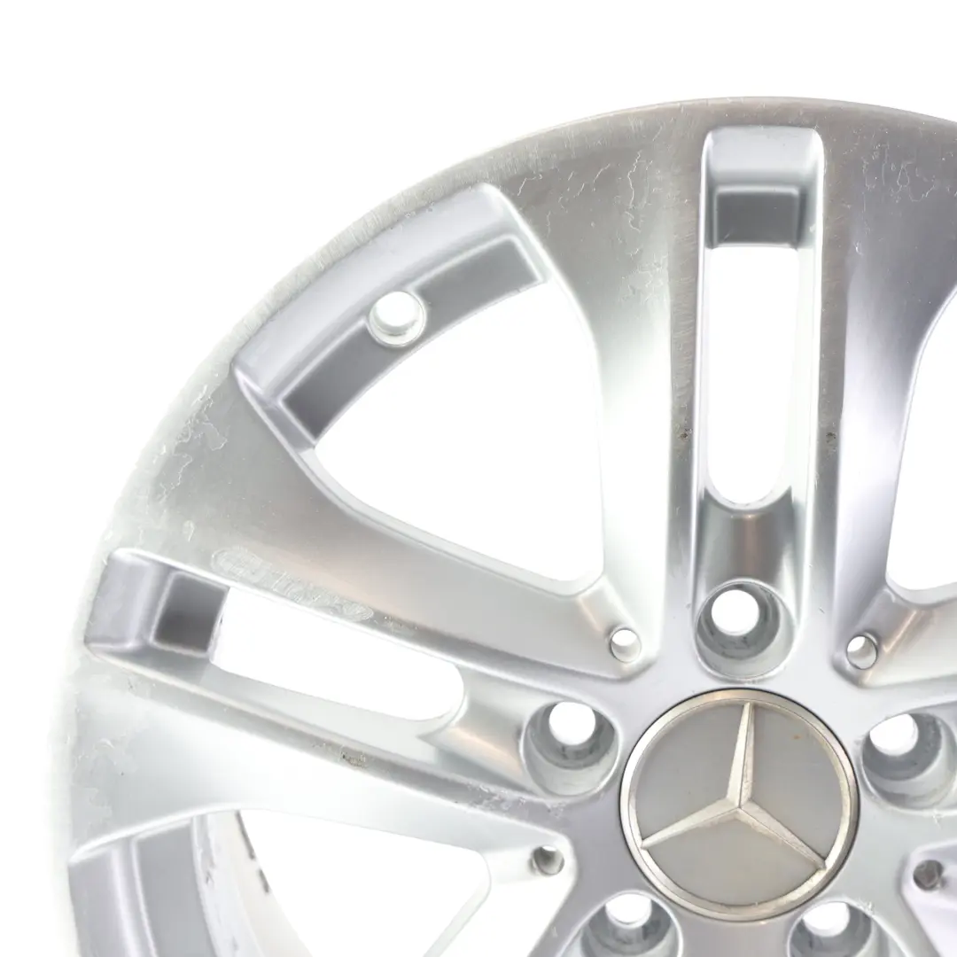 Mercedes W204 Silberne Alufelge 16" ET:43 7J 5 Doppel Speiche - SKU A2044017202-3 - Teilenummer A2044017202