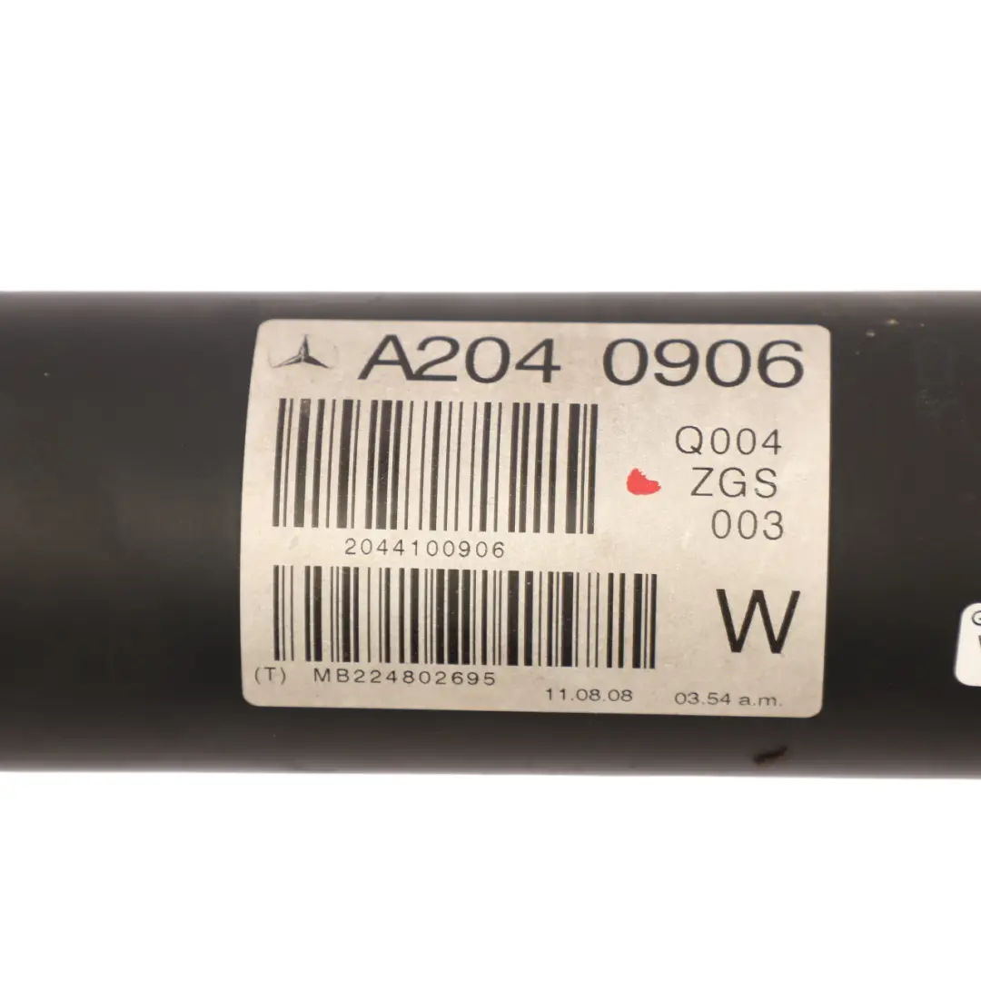 Propshaft Drive Shaft Diesel Automatic Transmission to Mercedes W204 with Part number A2044100906 Mercedes W204 Propshaft Drive Shaft Diesel Automatic Transmission - SKU A2044100906 - Part number A2044100906