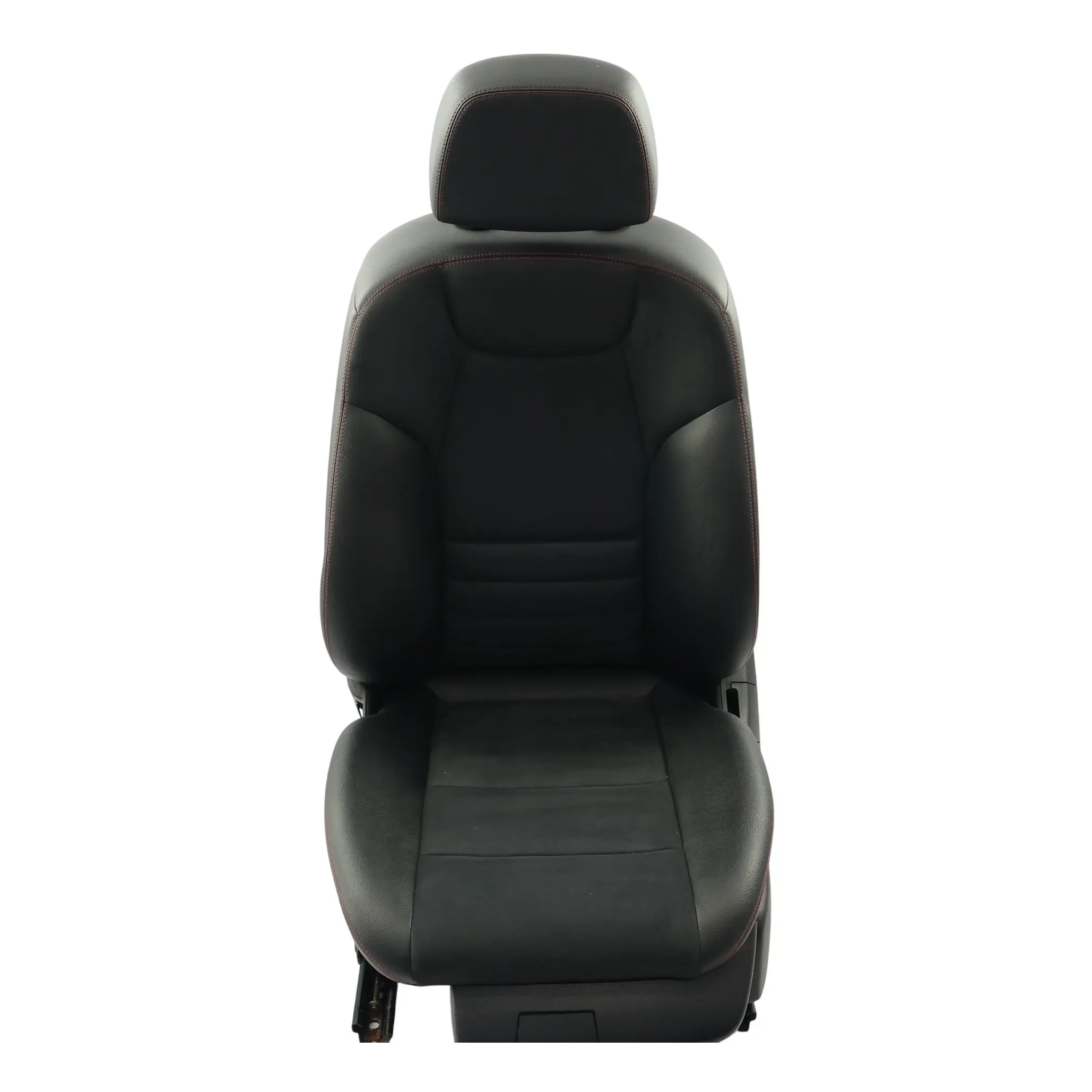 Mercedes W204 Asiento Delantero Izquierdo Cuero Alcantara Hilo Rojo Eléctrico