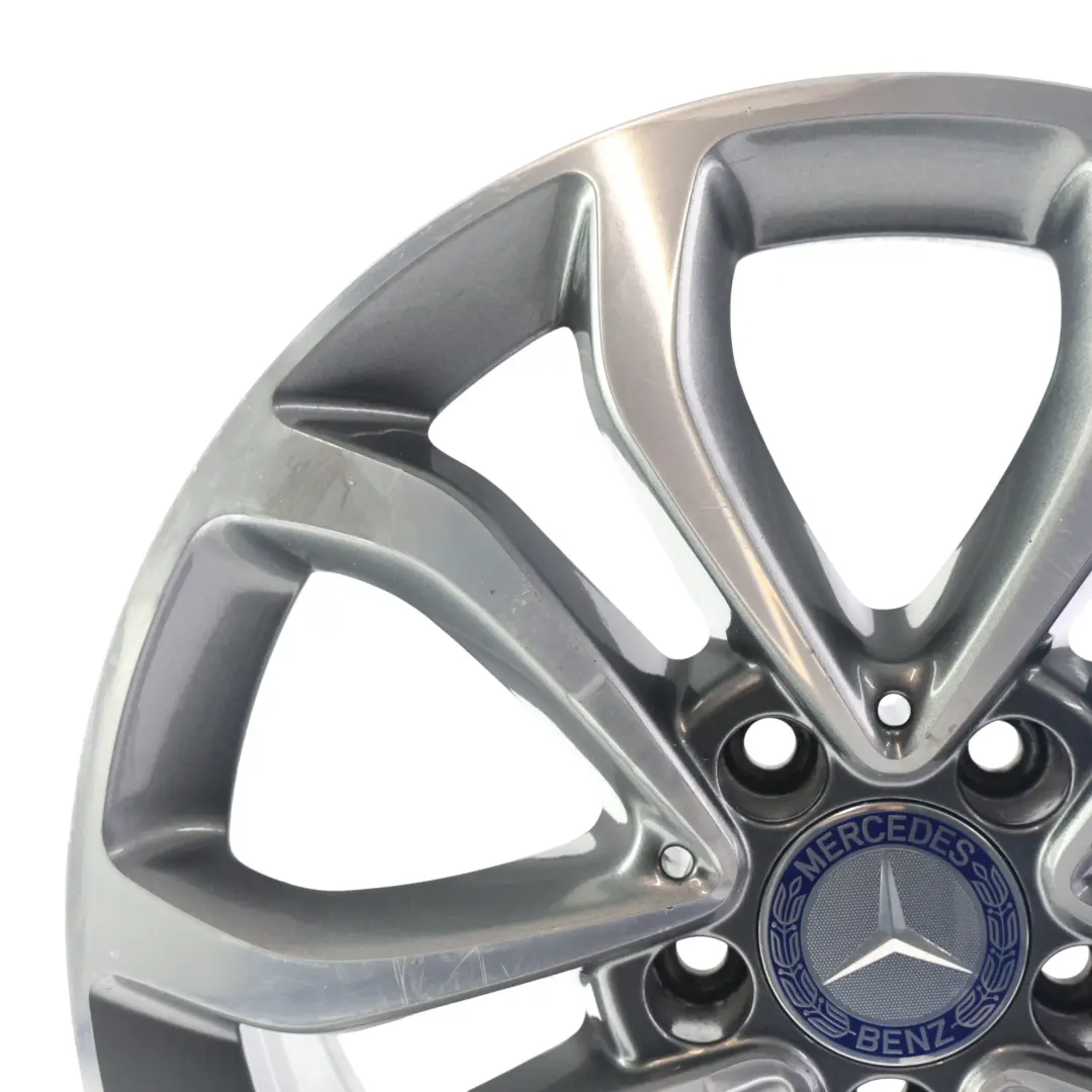 Rim Mercedes W205 Alloy 5-Double-Spoke 17" 7J ET:48,5 to Wheel with Part number A2054010200 Wheel Rim Mercedes W205 Alloy 5-Double-Spoke 17" 7J ET:48,5 - SKU A2054010200-2 - Part number A2054010200