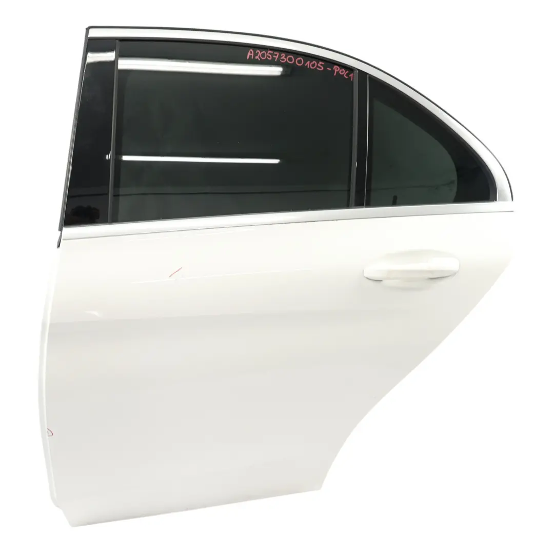 Puerta Trasera Izquierda Blanco Polar - 149 para Mercedes W205 con número de pieza A2057300105 Mercedes W205 Puerta Trasera Izquierda Blanco Polar - 149 - SKU A2057300105-POL1 - Número de pieza A2057300105