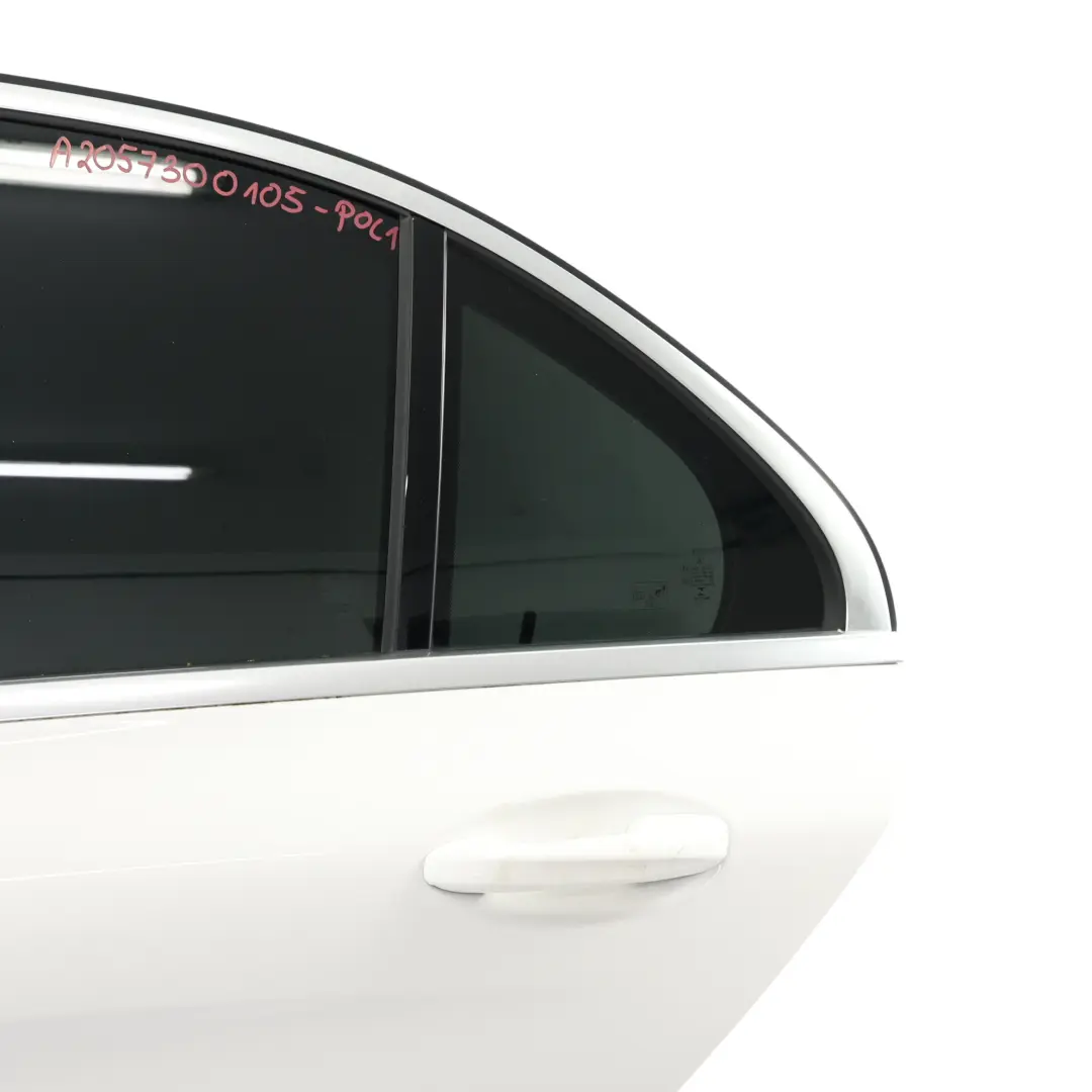 Door Rear Left N/S Polar White - 149 to Mercedes W205 with Part number A2057300105 Mercedes W205 Door Rear Left N/S Polar White - 149 - SKU A2057300105-POL1 - Part number A2057300105