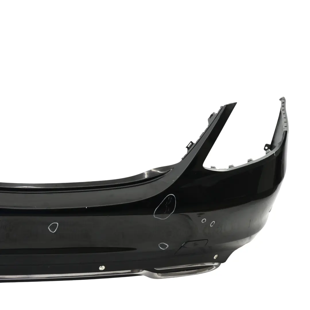 Bumper Cover PDC Parktronic Black - 040 to Mercedes W205 Rear with Part number A2058806400 Mercedes W205 Rear Bumper Cover PDC Parktronic Black - 040 - SKU A2058806400-BLA - Part number A2058806400