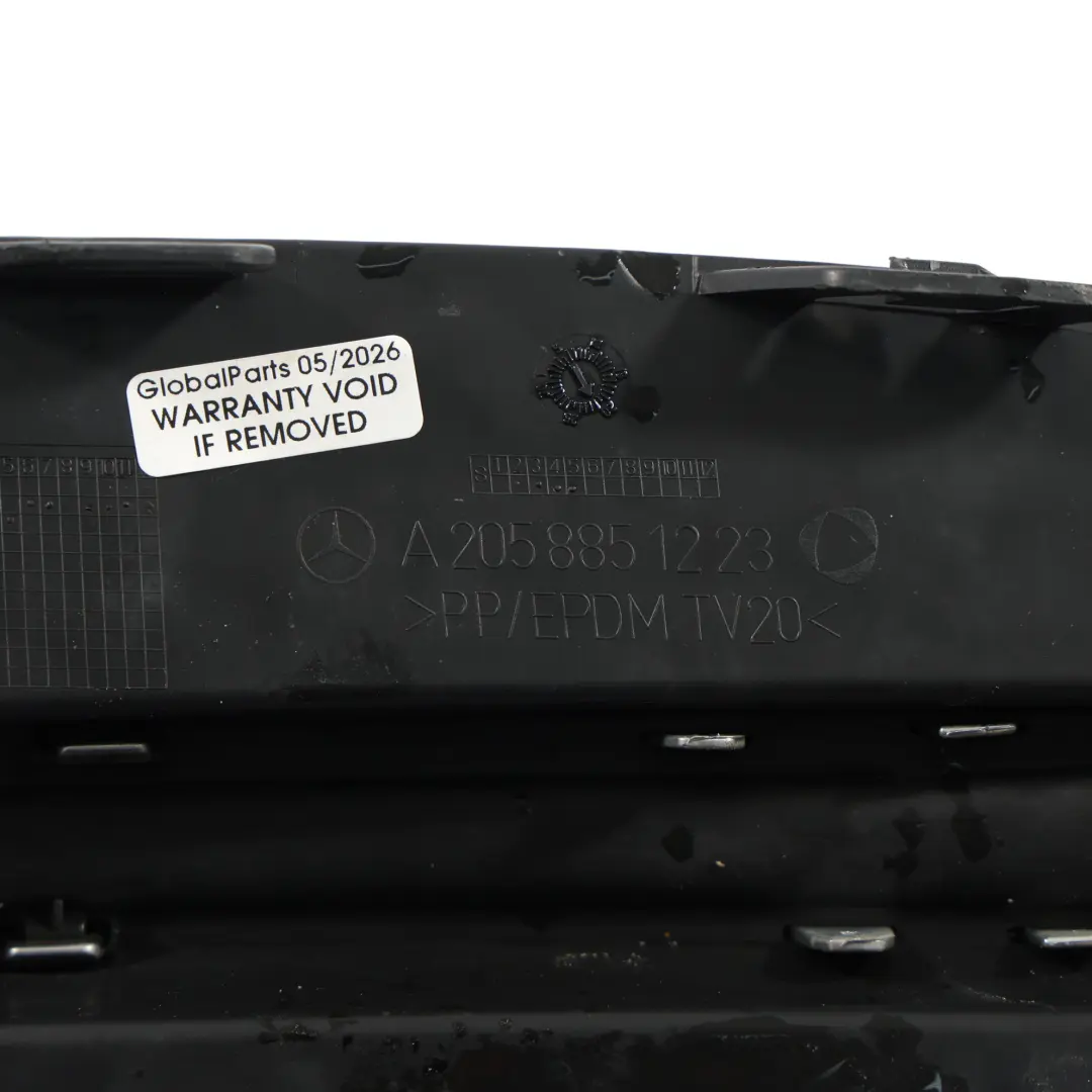 Front Bumper Side Grill Cover Insert Right O/S to Mercedes W205 with Part number A2058851223 Mercedes W205 Front Bumper Side Grill Cover Insert Right O/S - SKU A2058851223 - Part number A2058851223
