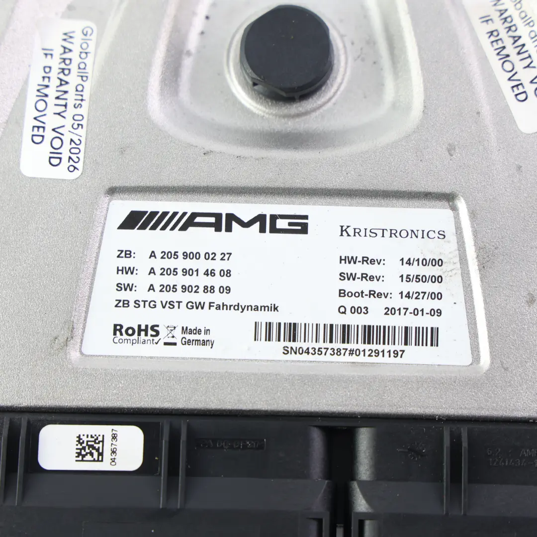 Mercedes C205 Module ECU Contrôle Suspension Dynamique - SKU A2059000227 - Numéro de pièce A2059000227