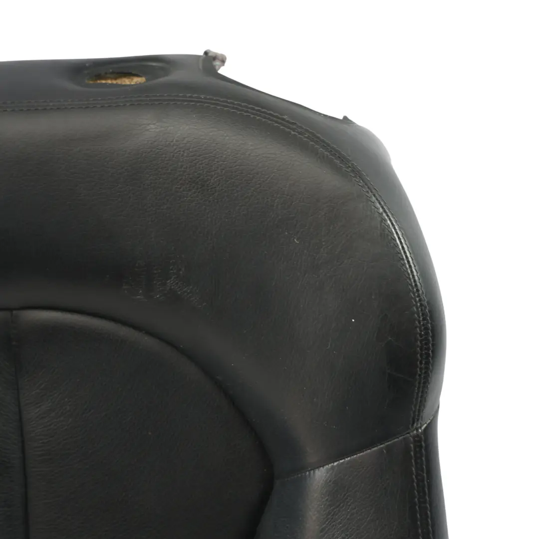 Mercedes A209 Convertible Front Seat Backrest Cover Left N/S Black Leather - SKU A2099106593-2 - Part number A2099106593