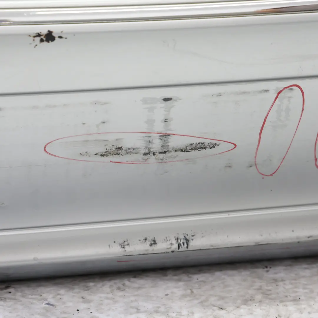 Bumper Trim Panel Cover Iridium Silver Metallic - 775 to Mercedes W211 Rear with Part number A2118800740 Mercedes W211 Rear Bumper Trim Panel Cover Iridium Silver Metallic - 775 - SKU A2118800740-IRS - Part number A2118800740