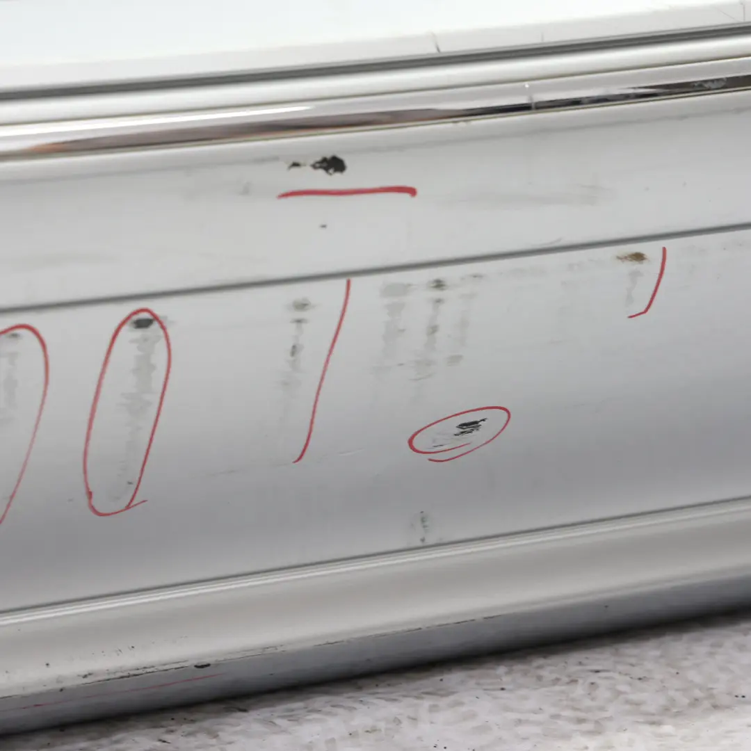 Bumper Trim Panel Cover Iridium Silver Metallic - 775 to Mercedes W211 Rear with Part number A2118800740 Mercedes W211 Rear Bumper Trim Panel Cover Iridium Silver Metallic - 775 - SKU A2118800740-IRS - Part number A2118800740