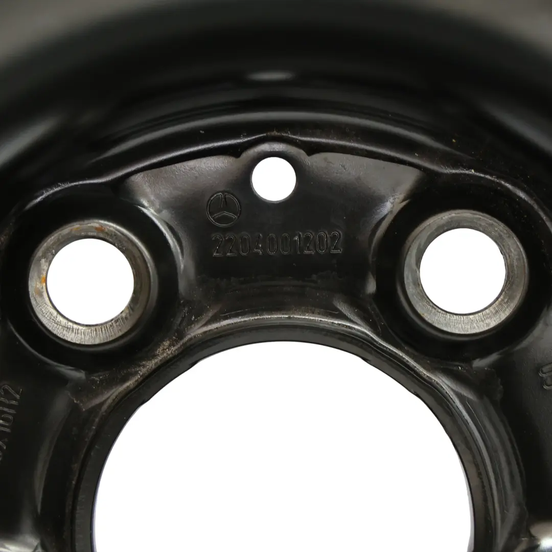 Spare Wheel 16" 7.5J ET:46 Black to Mercedes W220 with Part number A2204001202 Mercedes W220 Spare Wheel 16" 7.5J ET:46 Black - SKU A2204001202 - Part number A2204001202