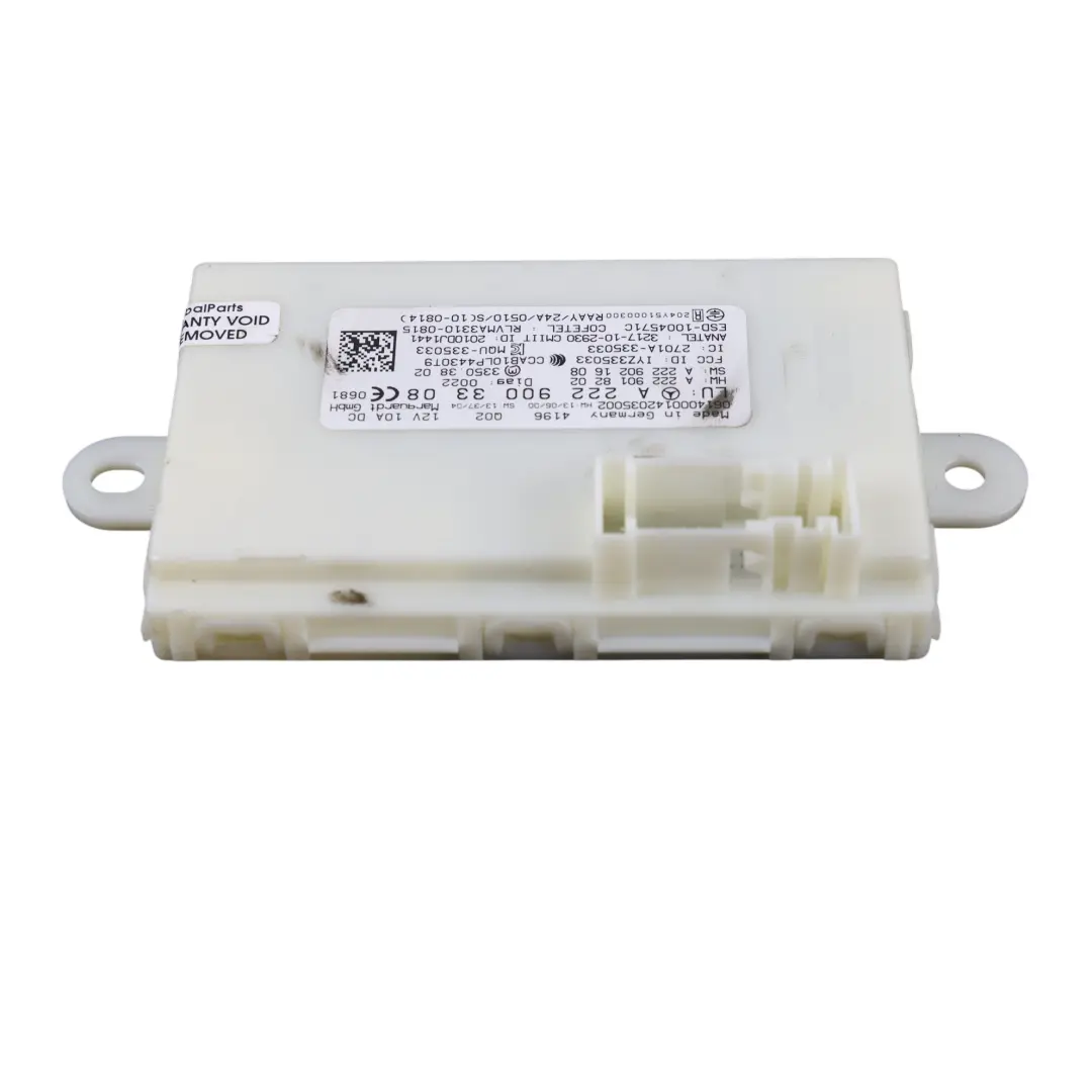 Mercedes W222 W205 S205 Módulo Control Entrada Sin Llave ECU - SKU A2229003308 - Número de pieza A2229003308
