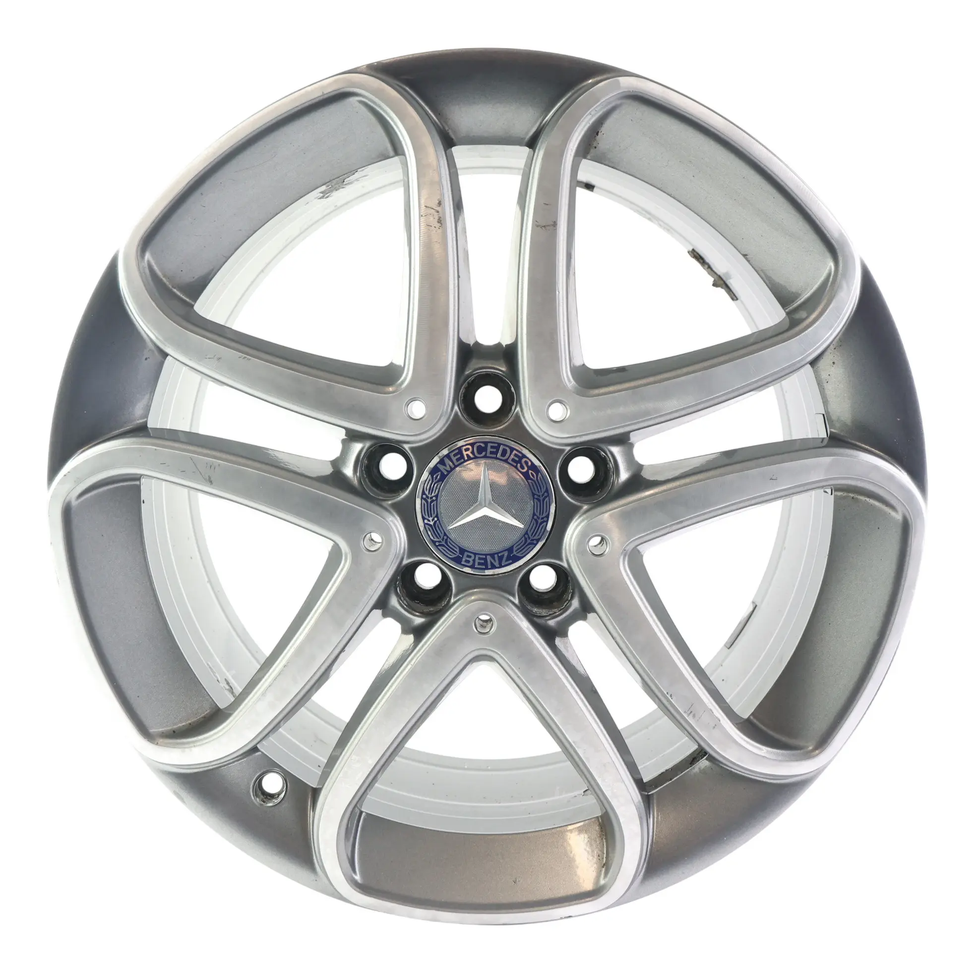 Mercedes W176 Wheel Alloy Rim 17" 5 Double Spoke ET:52.5 7.5J A2464010302
