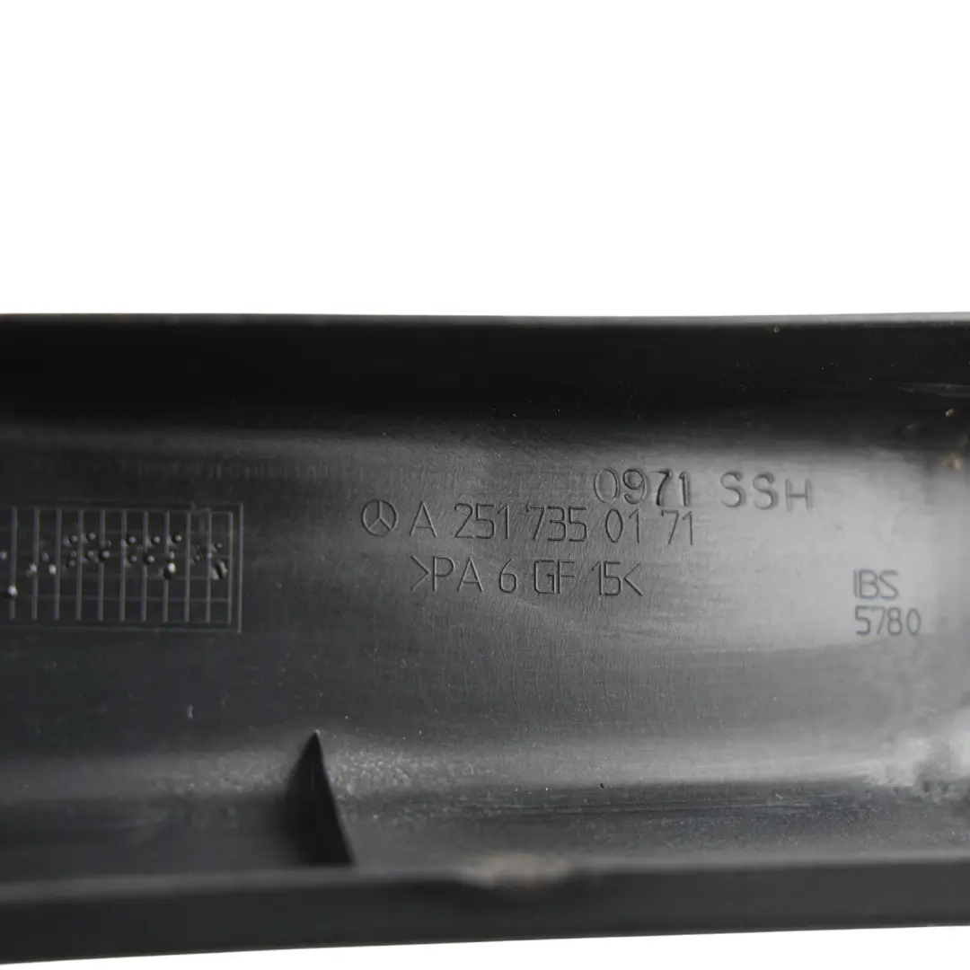 Door Window Trim Strip Cover Rear Left N/S to Mercedes W251 with Part number A2517350171 Mercedes W251 Door Window Trim Strip Cover Rear Left N/S - SKU A2517350171 - Part number A2517350171