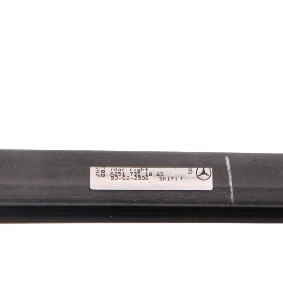 Door Sealing Rail Innerbelt Window Right O/S to Mercedes W251 Rear with Part number A2517351865 Mercedes W251 Rear Door Sealing Rail Innerbelt Window Right O/S - SKU A2517351865 - Part number A2517351865