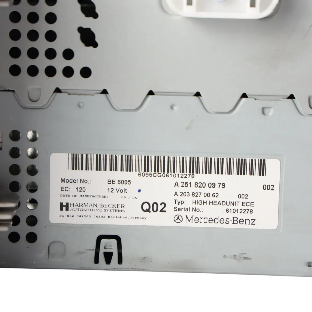 Sat Nav Comand Radio Player Unit Stereo Head Unit to Mercedes W251 with Part number A2518200979 Mercedes W251 Sat Nav Comand Radio Player Unit Stereo Head Unit - SKU A2518200979 - Part number A2518200979