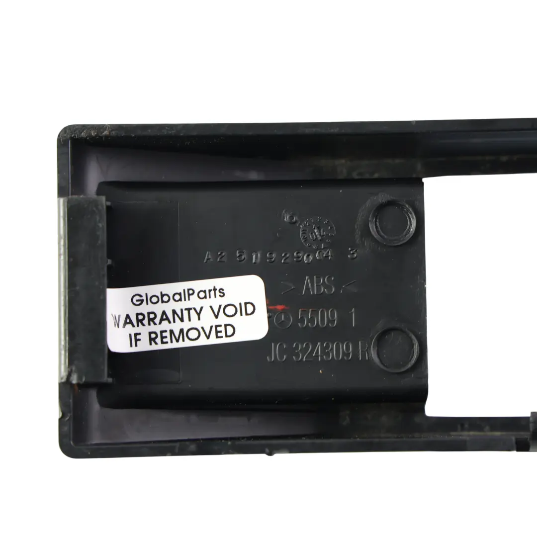 Mercedes W251 Rear Single Seat Rail Cover Trim Panel Moulding - SKU A2519290043 - Part number A2519290043