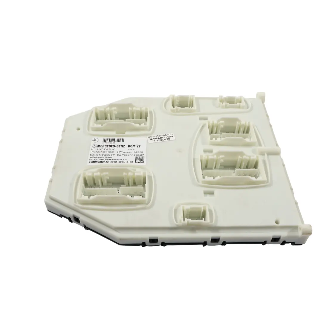 Mercedes W177 Módulo Control Confort Carrocería BCM V2 - SKU A2479002205 - Número de pieza A2479002205