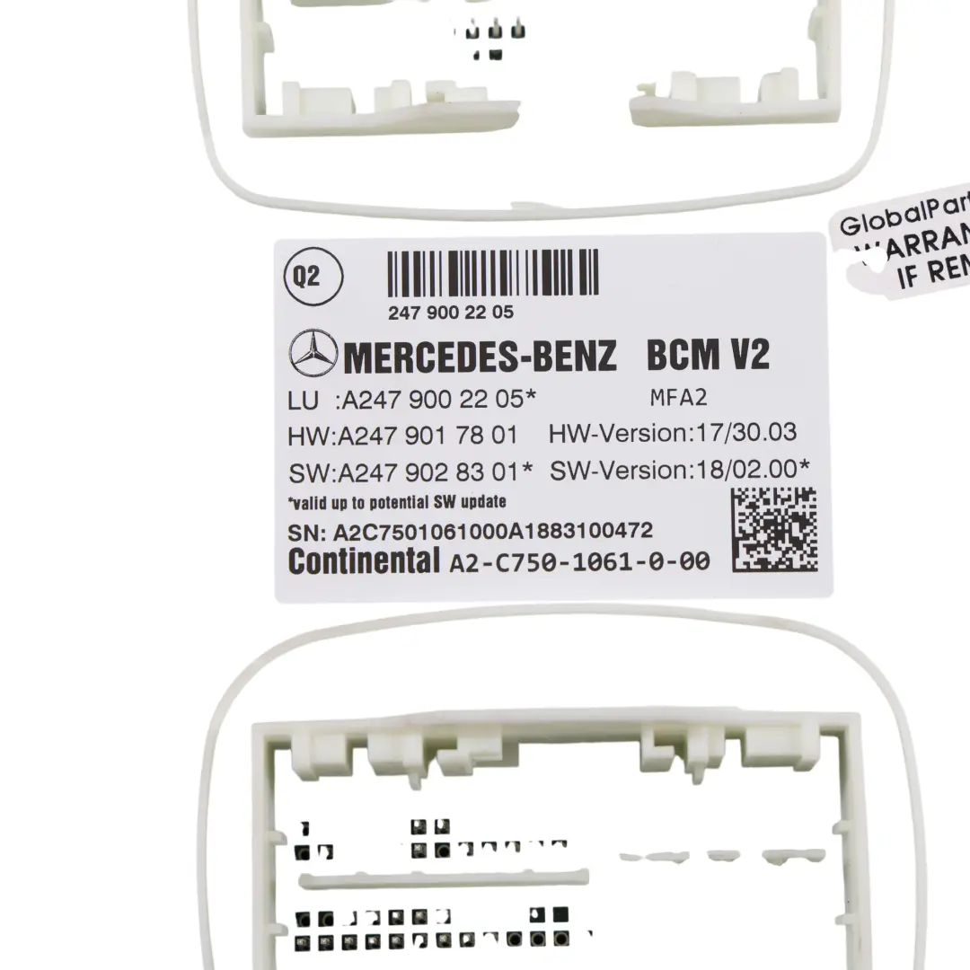 Module Unité Contrôle Confort Carrosserie BCM V2 pour Mercedes W177 à propos du numéro de pièce A2479002205 Mercedes W177 Module Unité Contrôle Confort Carrosserie BCM V2 - SKU A2479002205 - Numéro de pièce A2479002205