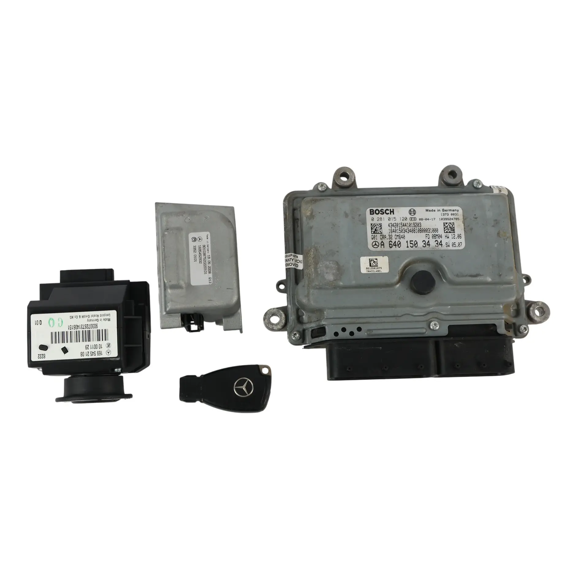 Mercedes W169 A160 CDI OM640.942 82HP Engine ECU Kit A640150363 Automatic 