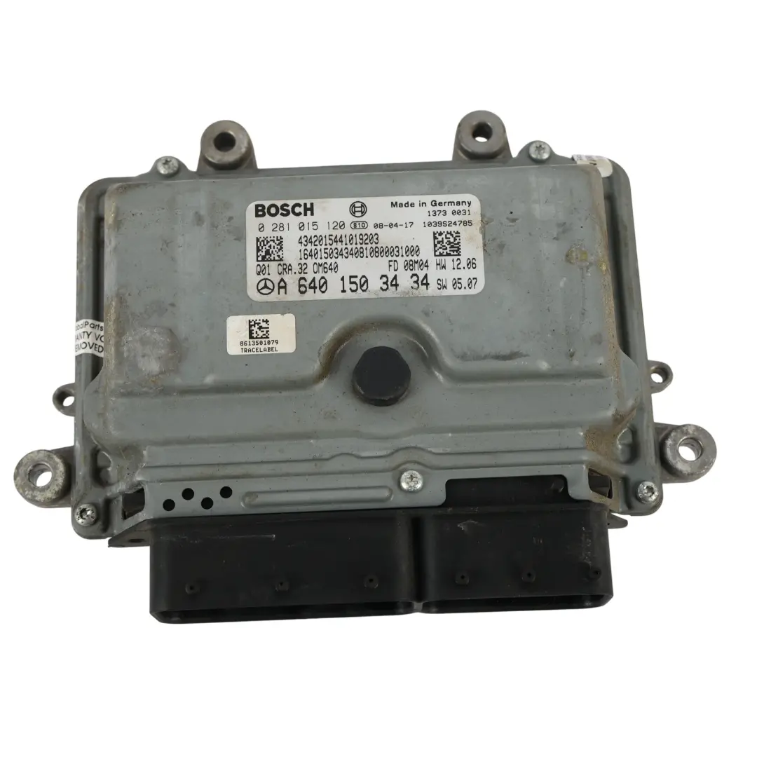 Mercedes W169 OM640.942 82HP Sterownik Moduł Silnika Zestaw A640150363 - SKU A6401503434-1 - Numer Części A6401503434