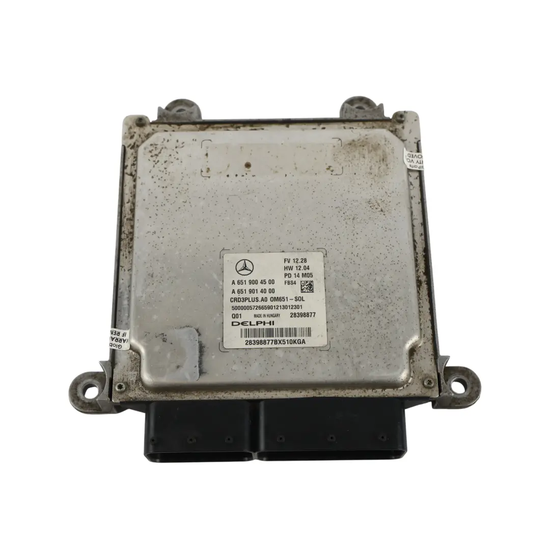 Mercedes W205 Engine Control ECU Unit 204HP Diesel Automatic Gearbox - SKU A6519004500 - Part number A6519004500