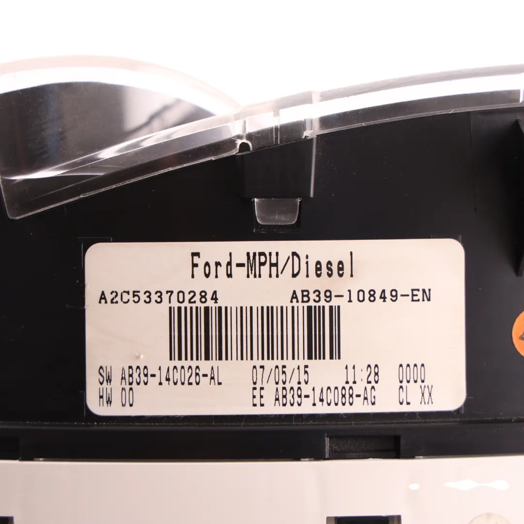 Ford Ranger Mk6 Speedometer Instrument Cluster Diesel Clock Manual - SKU AB39-10849-EN - Part number AB39-10849-EN