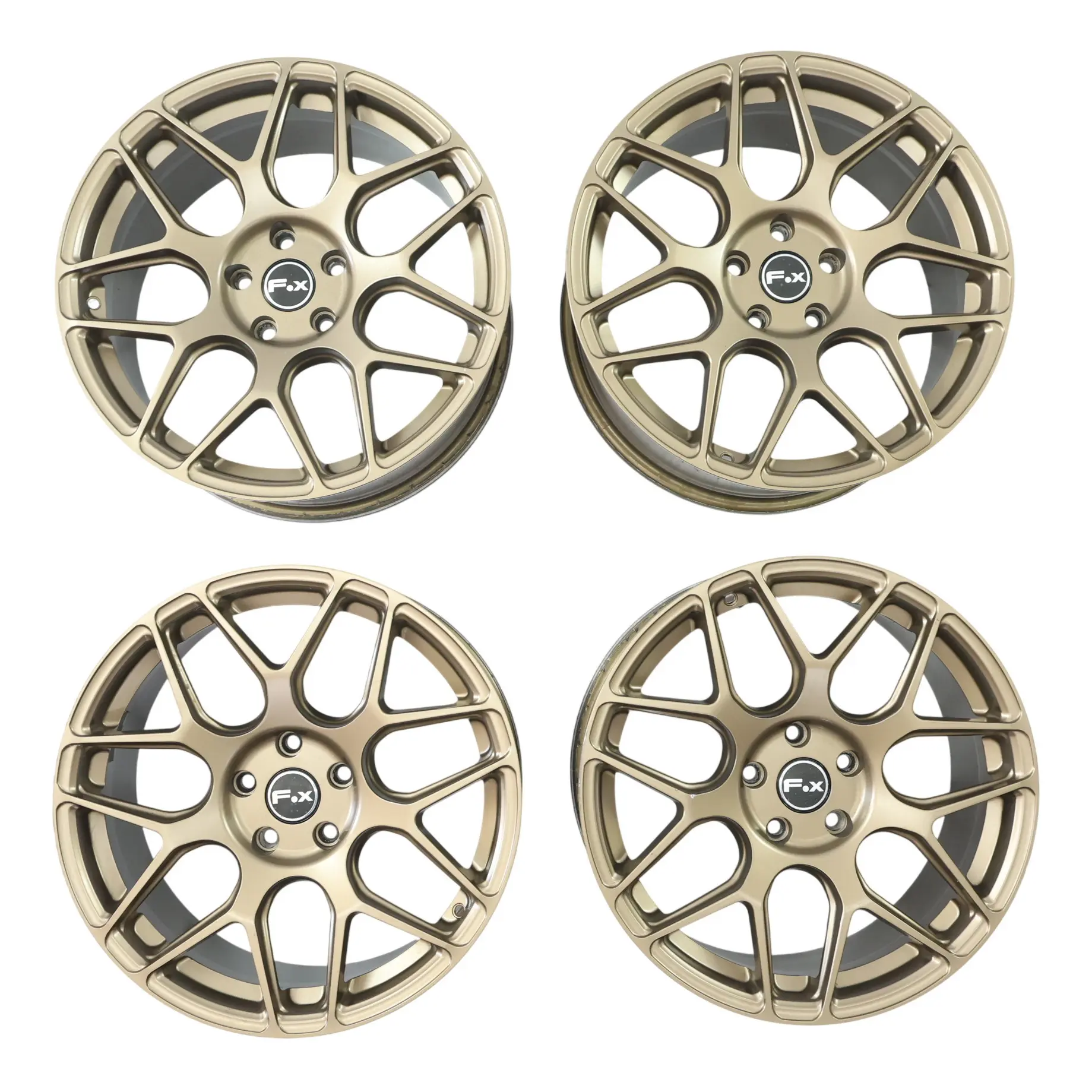 FOX PF3 Audi Front Rear Wheel Rims Alloy Bronze Mat 18" 5x112 SET