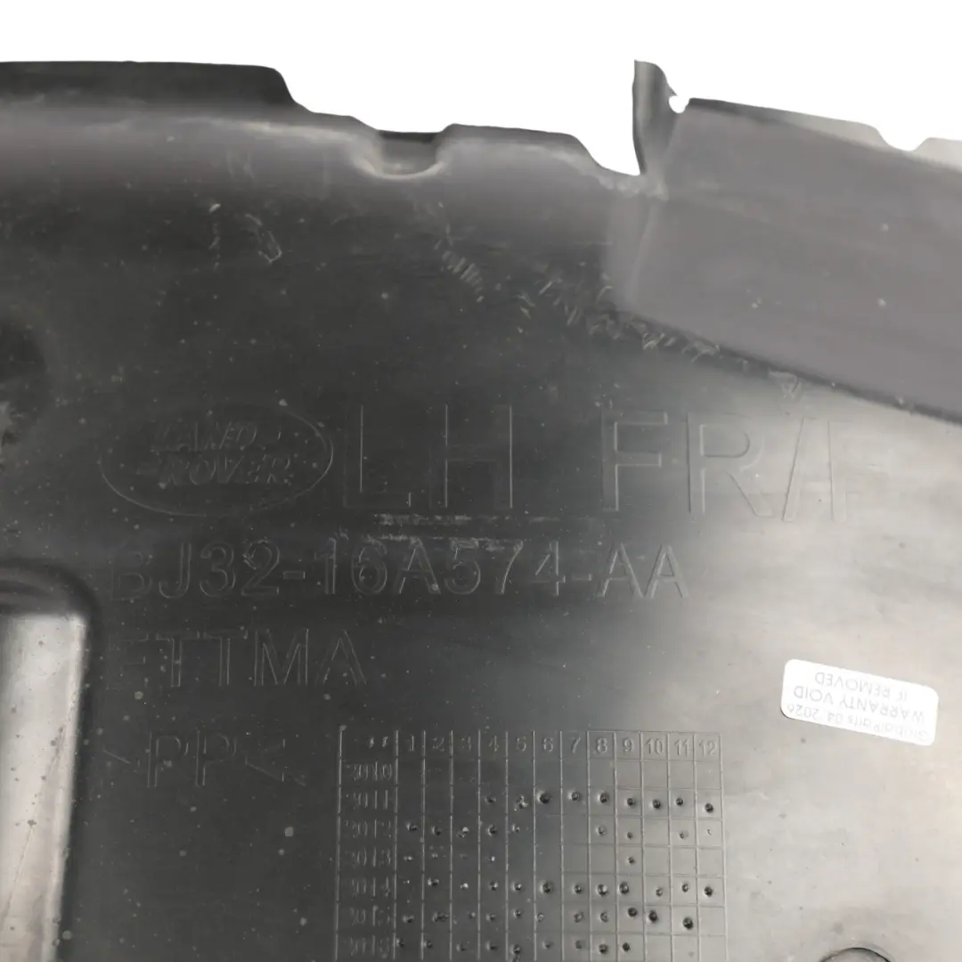 Range Rover Evoque L538 Wheel Arch Liner Splash Guard Front Left - SKU BJ32-16A574-AA - Part number BJ32-16A574-AA