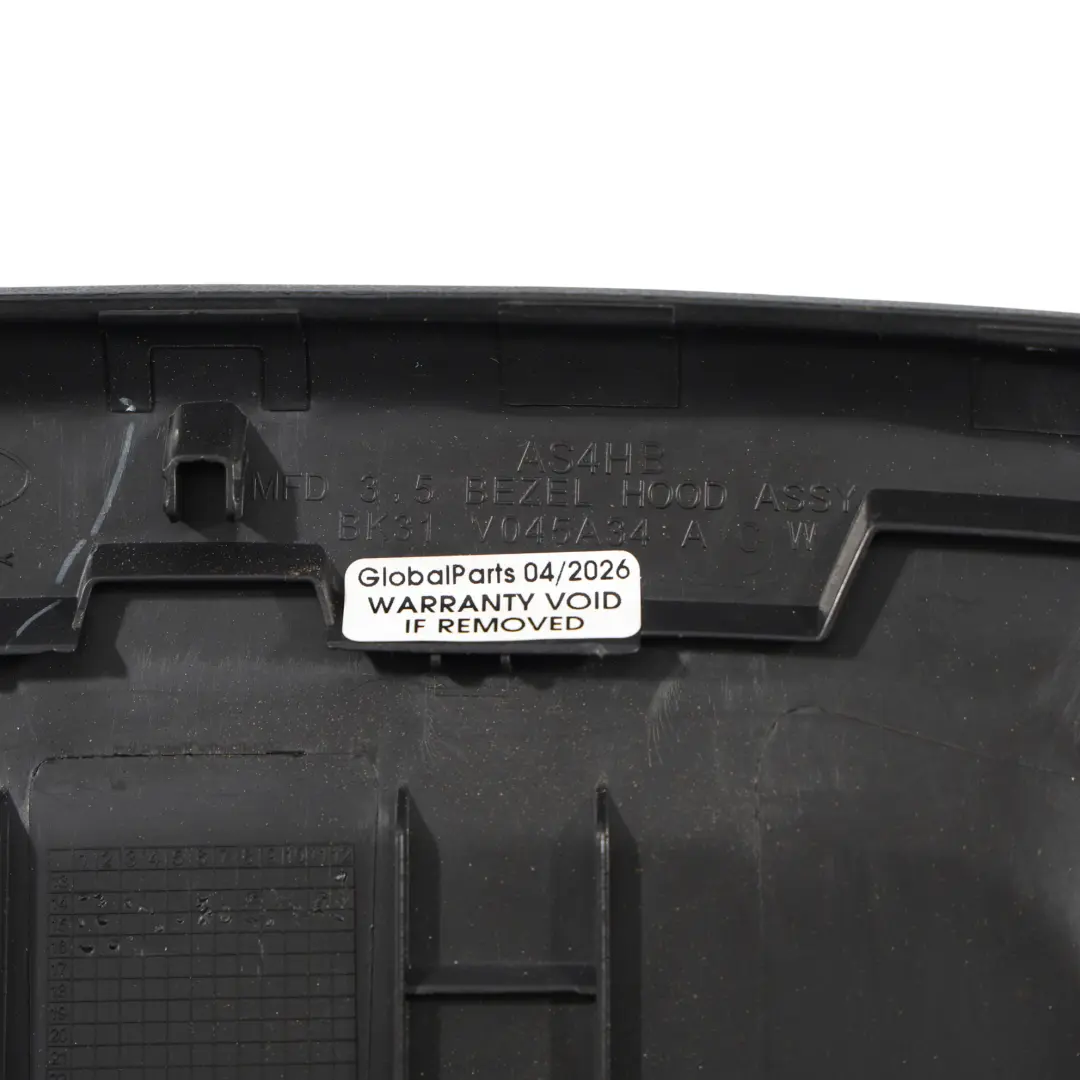 Ford Transit MK8 Digital Display Screen Trim Cover Panel Black - SKU BK31-V045A34-ACW - Part number BK31-V045A34-ACW