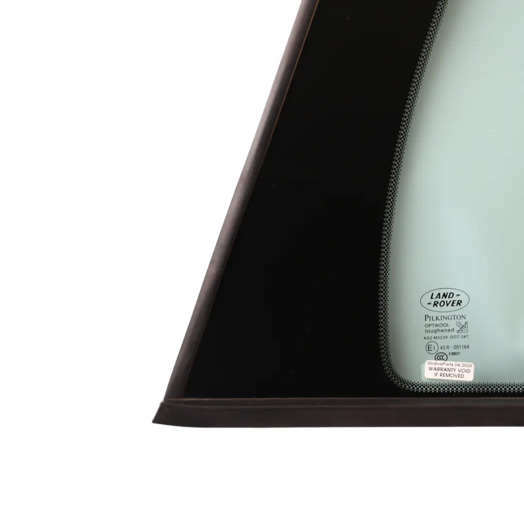 Door Window Quarter Glass AS2 Right O/S to Range Rover Sport L320 Rear with Part number CVB000863 Range Rover Sport L320 Rear Door Window Quarter Glass AS2 Right O/S - SKU CVB000863 - Part number CVB000863