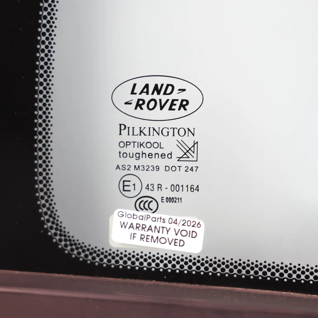 Range Rover Sport L320 Rear Door Window Quarter Glass AS2 Right O/S - SKU CVB000863 - Part number CVB000863