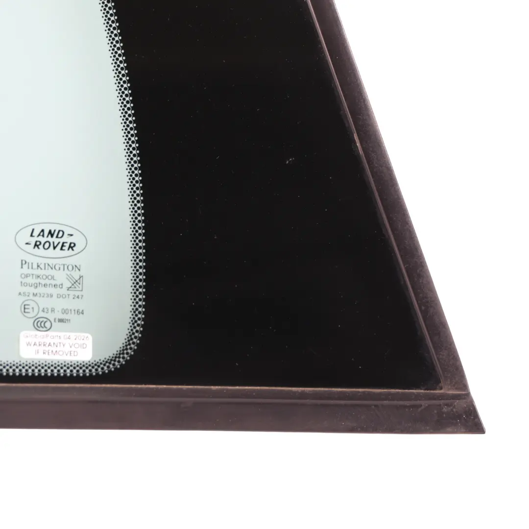 Range Rover Sport L320 Rear Door Window Quarter Glass AS2 Left N/S - SKU CVB000873 - Part number CVB000873