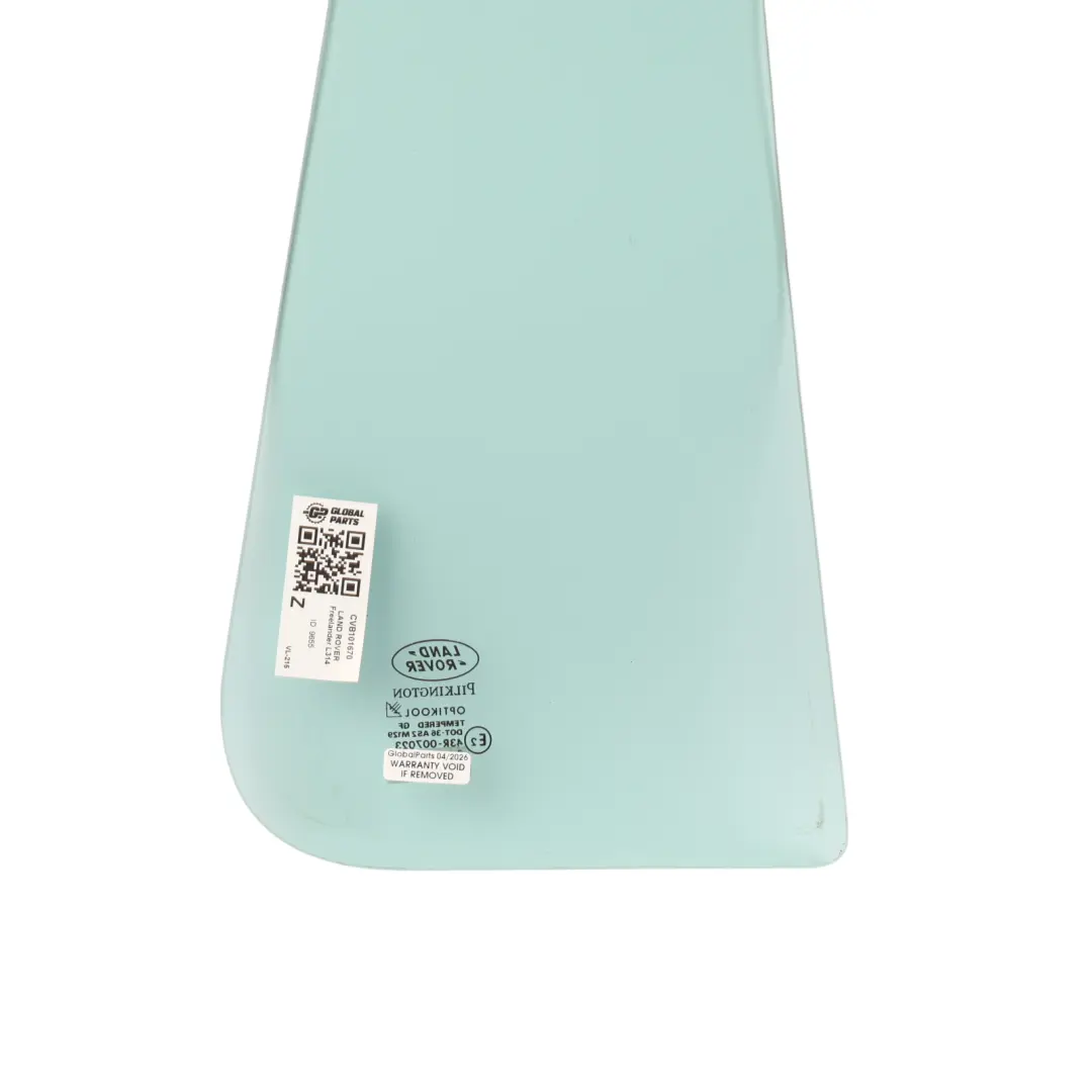 Door Quarter Glass Left N/S to Land Rover Freelander L314 Rear with Part number CVB101670 Land Rover Freelander L314 Rear Door Quarter Glass Left N/S - SKU CVB101670 - Part number CVB101670