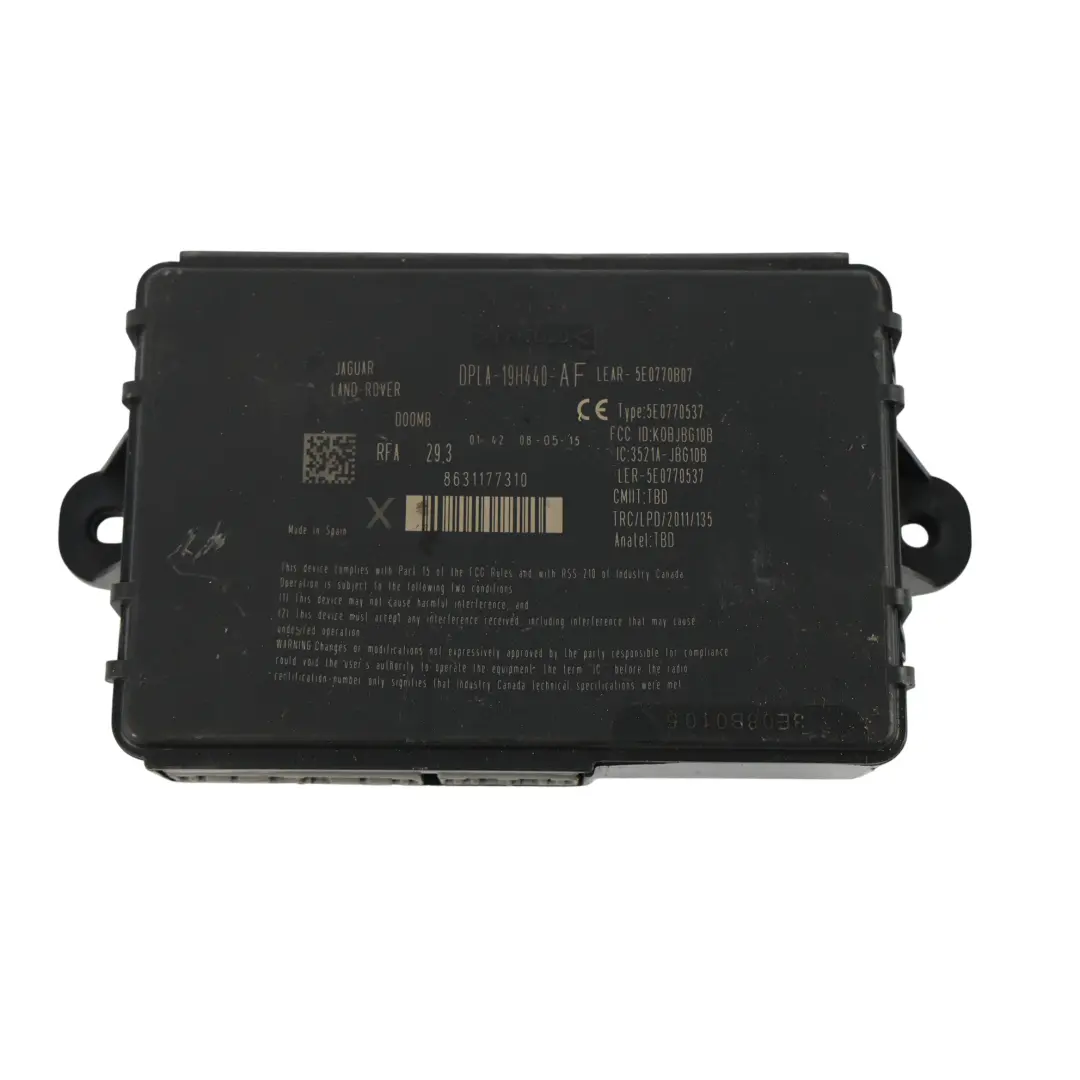 Moduł Sterowania Bezkluczykowego do Land Rover Discovery 4 L319 o numerze DPLA-19H440-AF Land Rover Discovery 4 L319 Moduł Sterowania Bezkluczykowego - SKU DPLA-19H440-AF - Numer Części DPLA-19H440-AF