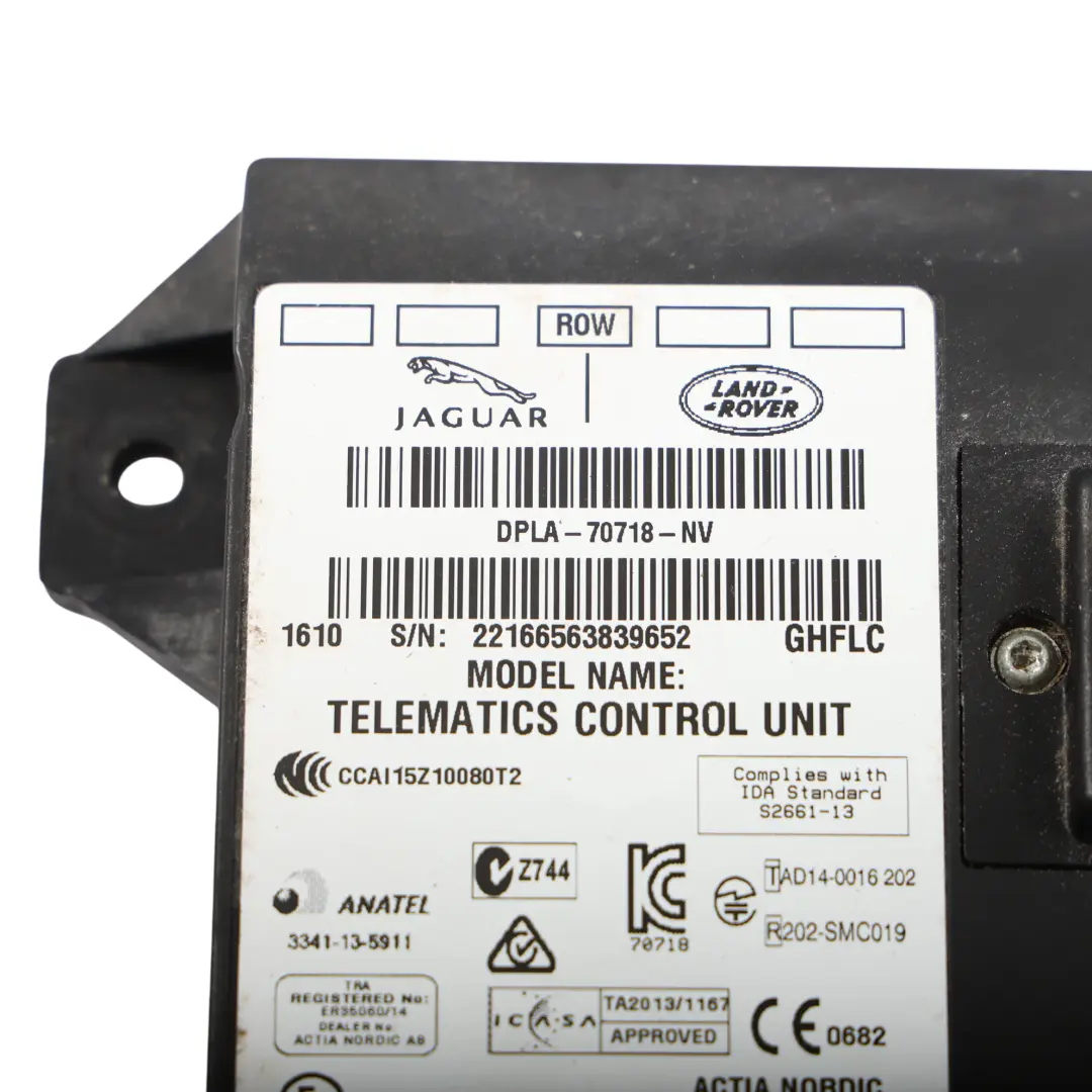 Land Rover Range Rover Evoque L538 Telematics Control Module ECU - SKU DPLA-70718-NV - Part number DPLA-70718-NV