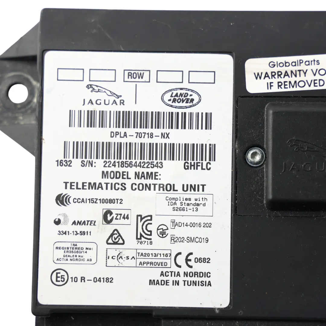 Modulo Controllo Telematica ECU per Range Rover Evoque L538 con numero di parte DPLA-70718-NX Range Rover Evoque L538 Modulo Controllo Telematica ECU - SKU DPLA-70718-NX - Numero di parte DPLA-70718-NX