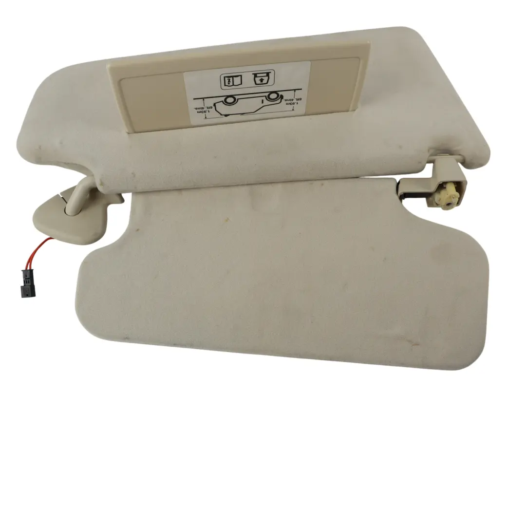 Range Rover L322 Sun Visor Cover Ivory Right O/S EDQ000211NUG - SKU RHD-EDQ000225NUG - Part number EDQ000225NUG