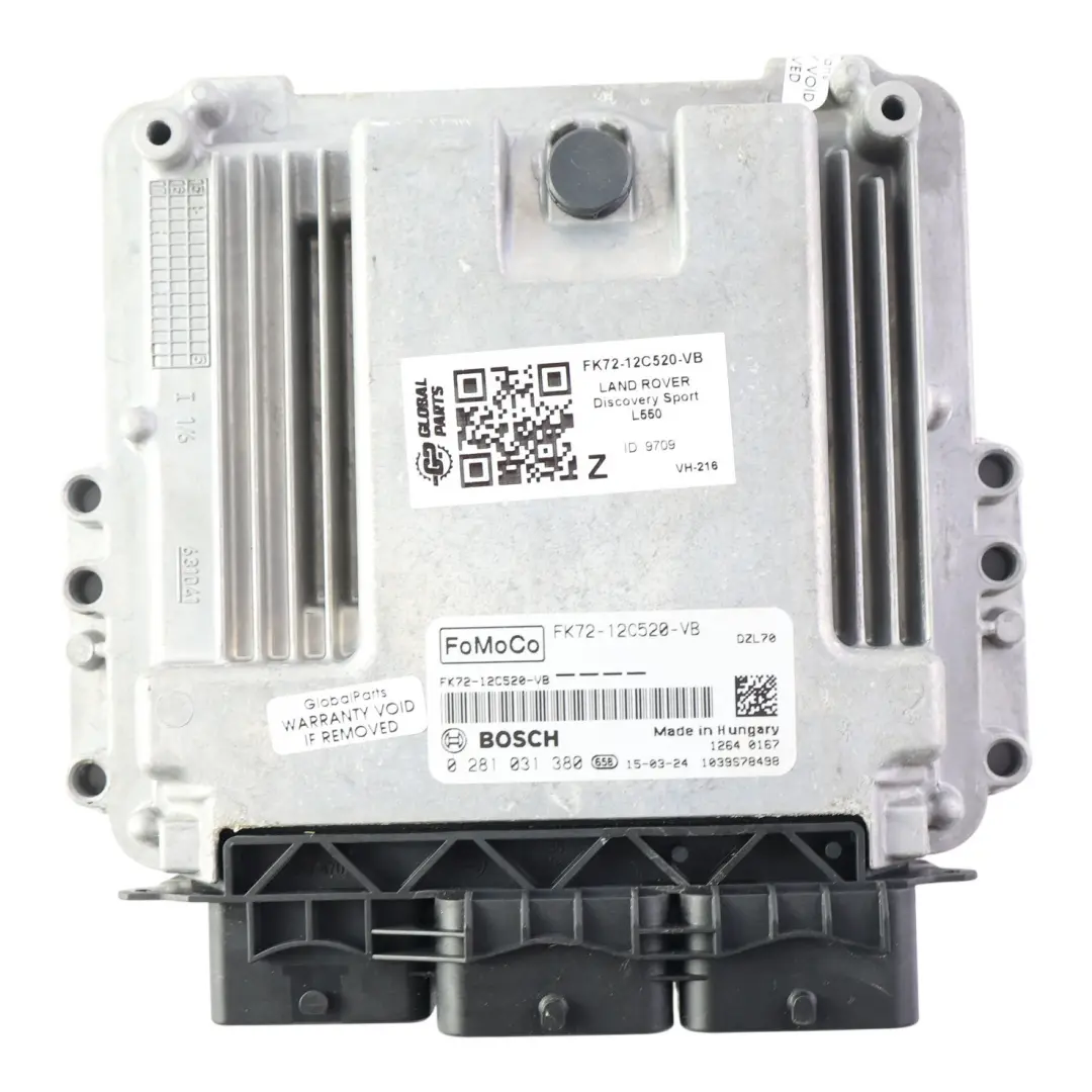 224DT 190HP Engine ECU Automatic to Land Rover Discovery L550 2.2 with Part number FK72-12C520-VB Land Rover Discovery L550 2.2 224DT 190HP Engine ECU Automatic - SKU FK72-12C520-VB - Part number FK72-12C520-VB