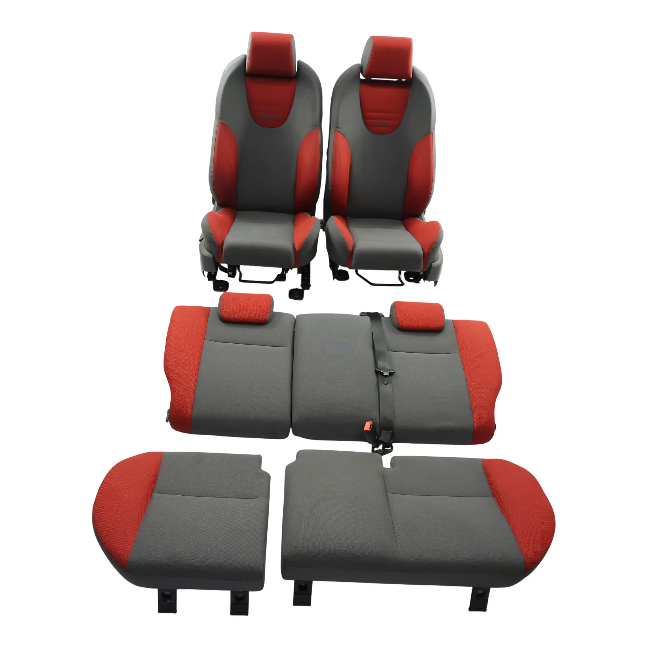 Ford Focus Mk2 Recaro Fotele Przód Tył Materiałowe Dark Flint Wersja ST