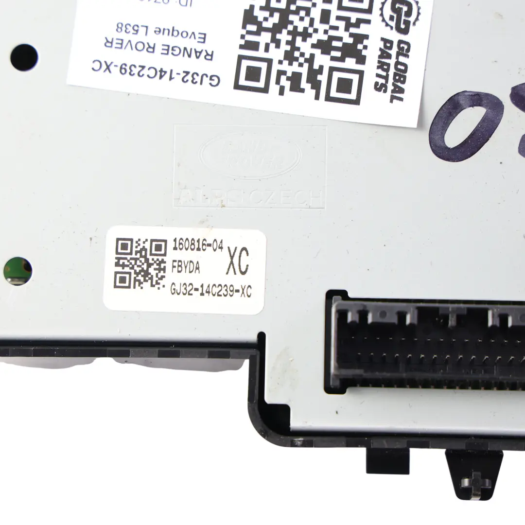 Range Rover Evoque L538 Interruptor Control Calefacción Panel - SKU GJ32-14C239-XC - Número de pieza GJ32-14C239-XC