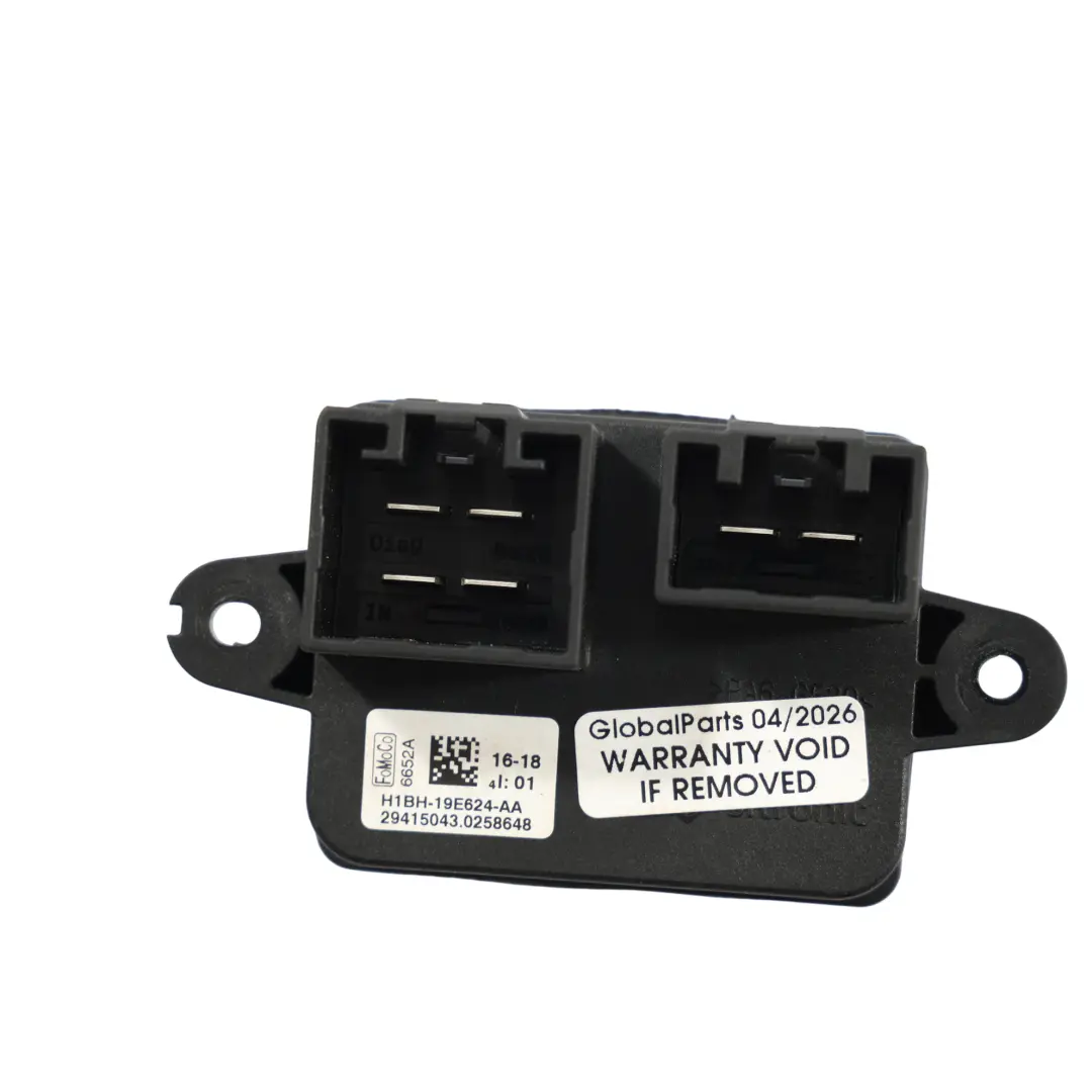 Mk8 Puma Mk2 Heater Blower Resistor to Ford Fiesta with Part number H1BH-19E624-AA Ford Fiesta Mk8 Puma Mk2 Heater Blower Resistor - SKU H1BH-19E624-AA - Part number H1BH-19E624-AA