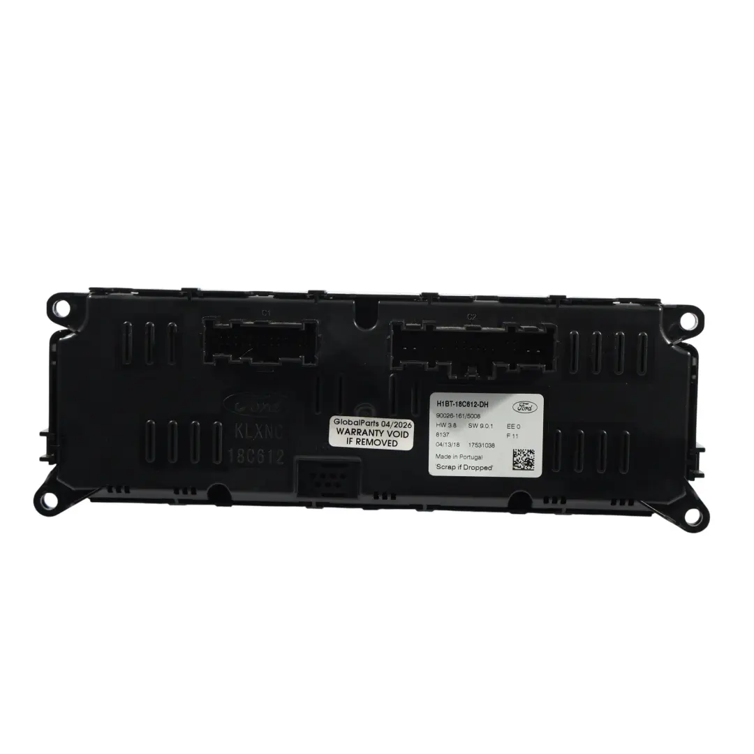 Ford Fiesta Mk8 Panneau Commande Climatisation Chauffage - SKU H1BT-18C612-DH - Numéro de pièce H1BT-18C612-DH