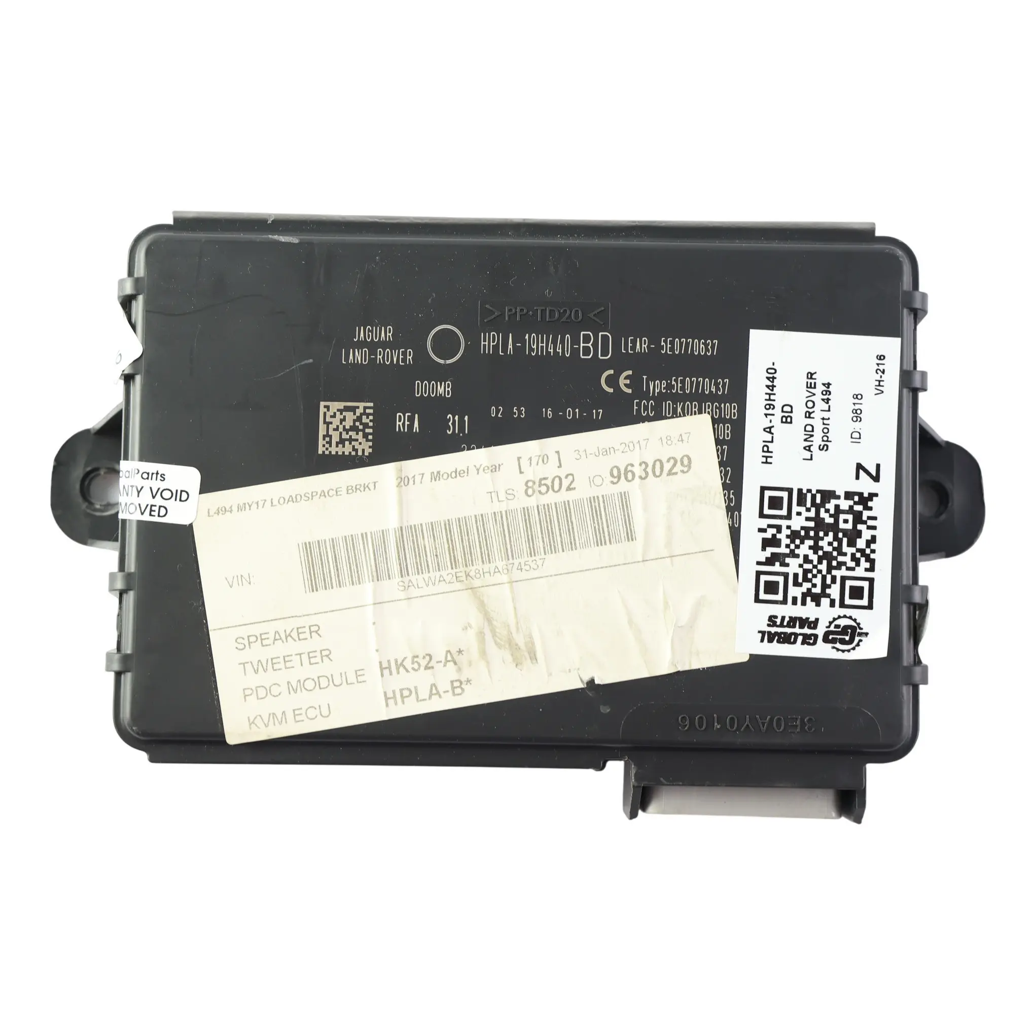 Land Range Rover Sport L494 Keyless Entry Start Control Unit ECU HPLA-19H440-BD