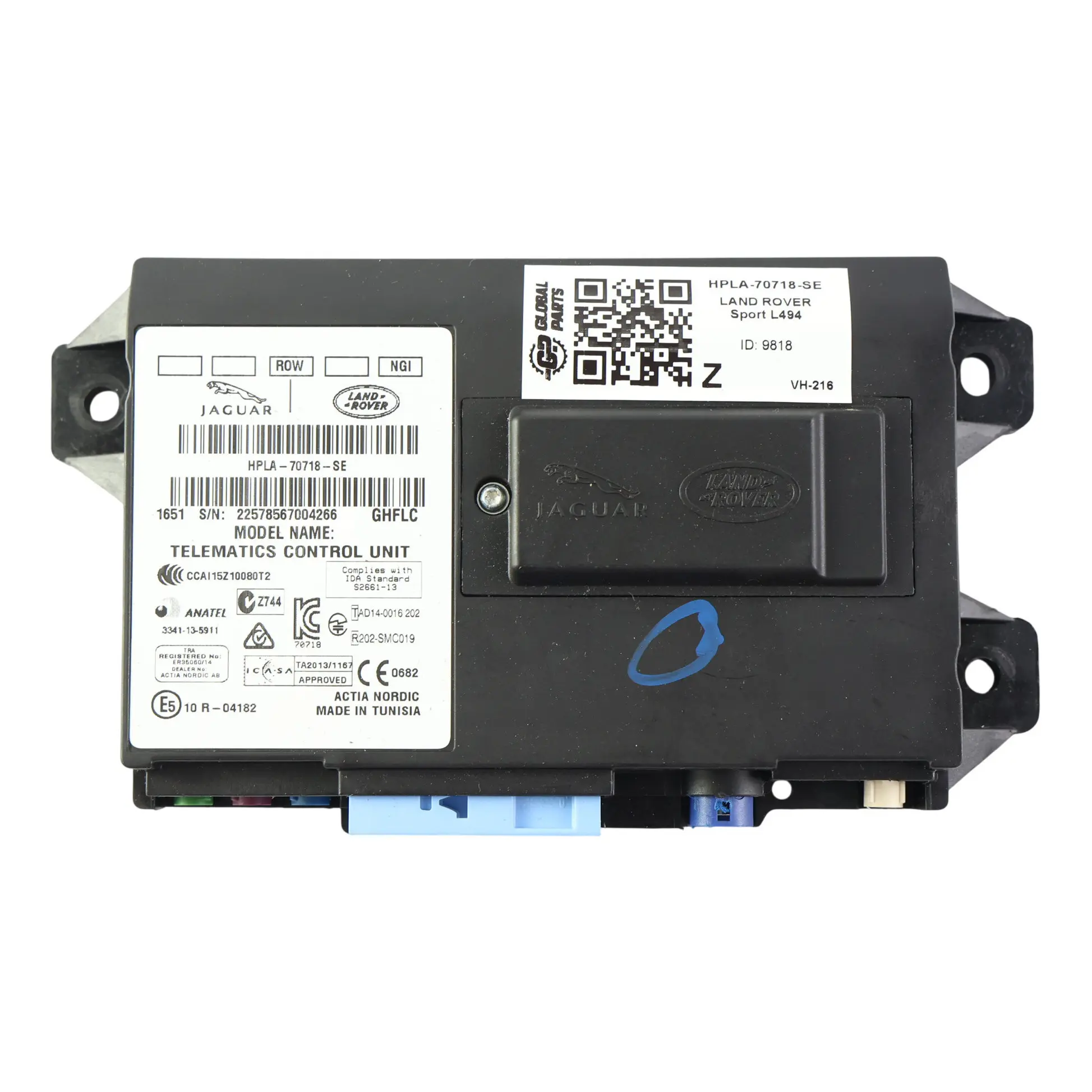 Land Rover Range Rover Sport L494 Telematics Control Module ECU HPLA-70718-SE