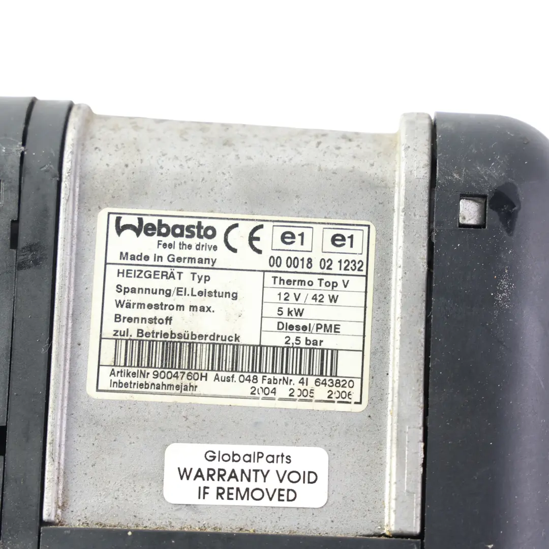 Unidad Precalentador Webasto para Land Rover Discovery 3 L319 con número de pieza JEC000790 Land Rover Discovery 3 L319 Unidad Precalentador Webasto - SKU JEC000790 - Número de pieza JEC000790